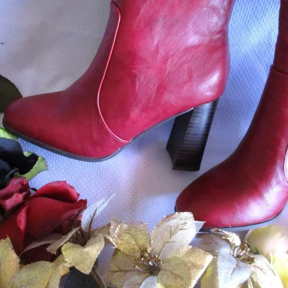 💋❤ JOURNEE COLLECTION KARIMA WC RED BOOTS – 7WC – NWT ❤💋 - Picture 2 of 15